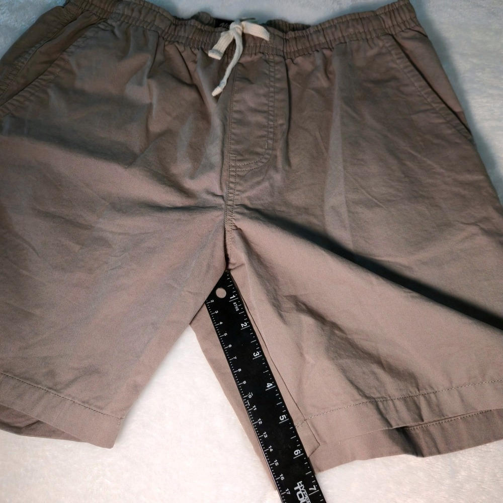 Mens Khaki Chino Shorts Elastic Waist Drawstring Size M - Picture 4 of 5